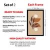 The Castle Decor Boho Abstract Botanical Wall Art Set of 2 Design 11 11x17 Inch