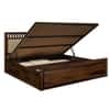 Vrinda Solid Wood Queen  Size Bed With Hydraulic Storage (Provincial Teak Finish)