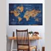 Truss Blue World Map Canvas Wall Prints Canvas Wall Prints Set of 2 Multicolor Matte