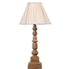 Devansh Off-White Cotton Vintage  Lamp With Wood Base (12X12X22.75)