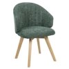 Tezzo Fabric Dining Chair in Green Colour