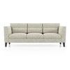 Lewis 3 Seater Fabric Sofa In Monochrome Paisley Colour