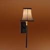 Devansh Metal Electric Wall Light in Black Colour with Beige Shade Count of 1 Light