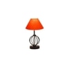 Adaline Orange cotton Table lamp with Iron Base