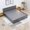 Hexa Engineered Wood Modern King Bed With Headboard With Storage In Slate Grey
