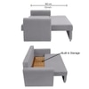 Baruna 2 Seater Velvet Pull Out Sofa Cum Bed with Storage In Grey Color