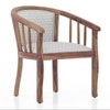 Bella Lounge Chair Finish Teak Grey Floral Azco Colour