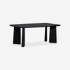 Serenzia Franz Solid Wood 6 Seater Dining Table in Black Finish