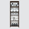 5 Open Shelves In Highland Pine Finish With Free Standing Tall Units.