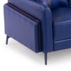 Meagan 1 Seater Leatherette Sole in Blue Colour