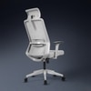 Veritas High Back Mesh Office Chair with Headrest in Grey Colour