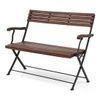 Masai Solid Wood Bench In Dark Teak Finish
