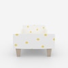Minimalist Kids Toddler Bed in White and Yellow