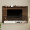 Bluewud Lami Engineered Wood Tvcabinet In Brown Maple & White Finish