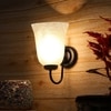 Devansh Metal Electric Wall Light in black Colour with White Shade Count of 1 Light
