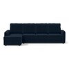 Apollo Sofa (Colour : Sea Port Blue Velvet, Cushion : Soft, Back Type : High Back, Seating Capacity : Left Aligned 3 Seater + Left Aligned Chaise)