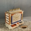 D'Dass Copper Mdf and Sheesham Wooden Temple For Pooja