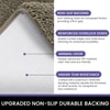 Luxe Home Polyester Newman Contour Bath Mat Set of 2 (Taupe 45x75 cm & 40x45)