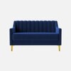 Fame  Velvet 2 Seater Sofa in Navy Blue Colour