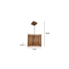 Trikona Brown Solid Wood Single Hanging Light
