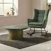 Ionix Marble Coffee Table In Green Pu Finish