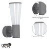 Gada Single Light Outdoor Wall Fitting In Black & White Finish