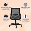 Polaris Mid Back Mesh Office Chair in Black Colour