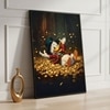 The Castle Decor Cartoon Millionaire Duck Wall Art Framed Painting 20x30 Inch
