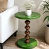 Beads Spindle Accent Sofa Peg Table