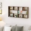 BLUEWUD Petree Engineered Wood Wall Mount Wall Shelf, Display Rack (Wenge)