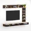 Primax Plus Large Engineering Wood Wall Mount Tv Unit In Wenge & White Finish