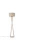 Hamptons White Metal Shade Club Floor Lamp with Metal Base