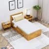 Hexa Engineered Wood Modern Single Bed With Headboard With Storage In Giant Wood