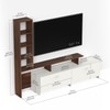Bluewud Amy Engineered Wood Tvcabinet In Brown Maple & White Finish