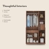 Rodrigues 3 Door Wardrobe in Sheesham Paper Finish