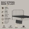 Hackney Metal Non Storage King Bed in Satin Black Finish