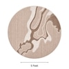 Handmade Round Natural Wool Rug Abstract Marble Beige 5 Feet Carpet