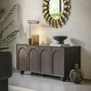 Isis Solid Mango Wood Sideboard with 4 Door in Dark Finish