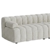Chiccomfort Wood 4 Seater With Upholstery Non Storage Sofa In Beige Colour