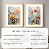 Red White Flower Set of 2 Framed Posters Botanical Art 45x60 cm
