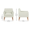 Thomas Fabric Lounge Chair in Light Green Color