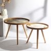 Oalveil Brown Table Set of 2 by De Maison Decor in Classical Design in Brown Finish