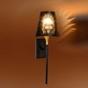 Devansh Metal Electric Wall Light in Black Colour with Black Shade Count of 1 Light