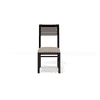Zella Solid Wood Dining Chair Set Of 2 In Mahogany Finish With Wheat Brown Fabric