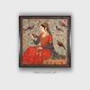 Embrace Madhubani Canvas Wall Prints Canvas Wall Prints Set of 1 Multicolor Matte