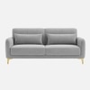 Monly Velvet 3 Seater Sofa Grey Color
