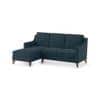 Abbey Sectional Sofa (Colour : Indigo Blue, Cushion : Hard, Seater : Left Aligned 2 Seater + Left Aligned Chaise)