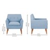 Thomas Fabric Lounge Chair in Blue Color