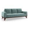 Granada Luxe 3 Seater Fabric Sofa in Dusty Turquoise Velvet Colour