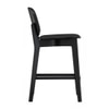 Scandinavian Cora Counter Chair Black Matte Finish